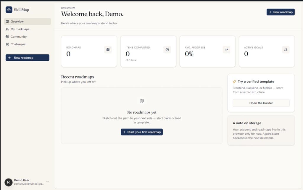 SkillMap project screenshot